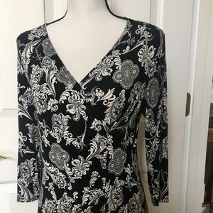 Dana Buchman Wrap Front Blouse